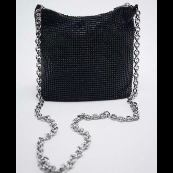 Zara Handbags - Zara black rhinestone mini bag